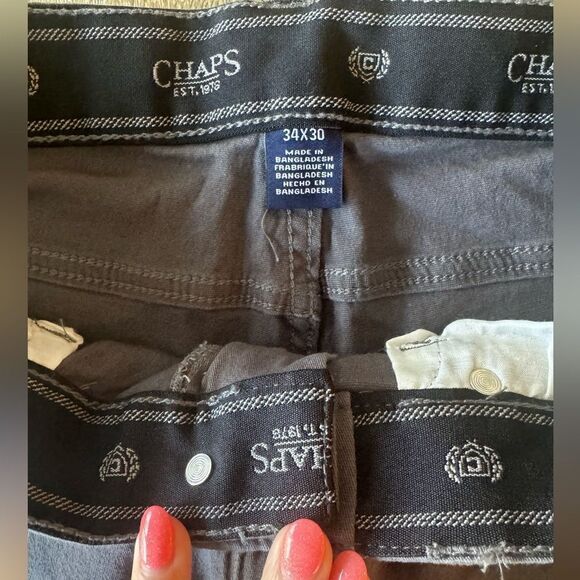 Pants/stretchy jean material. Light grey. Brand new with tags! Chaps. 34x30 - Picture 3 of 8